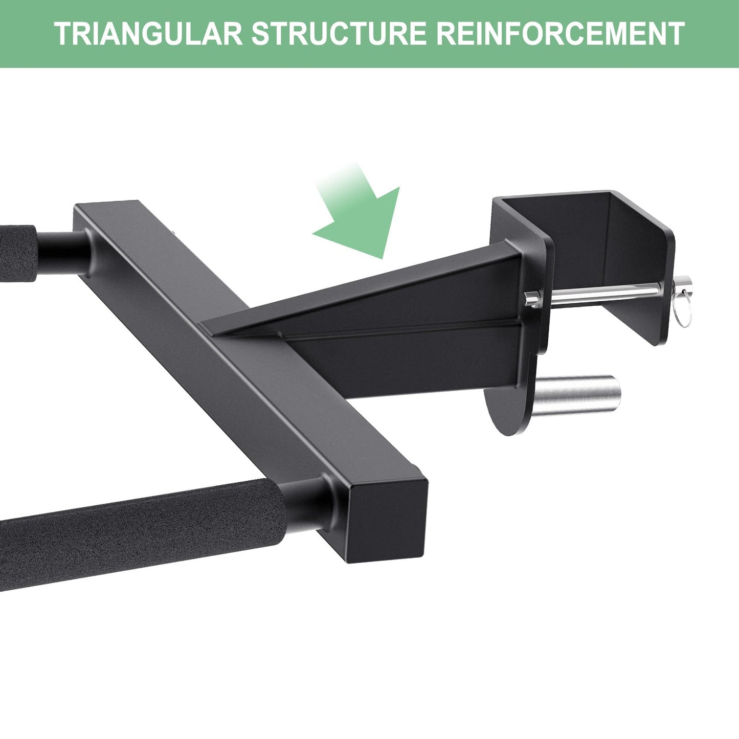 SELEWARE Y-Shaped Dip Bar for 3"x3" Power Rack with 5/8" or 1" Holes, Heavy Duty Dip Bar Attachment with Non-Slip Grips, Squat Rack Accessories for Home Gym Strength Training & Upper Body Workouts
