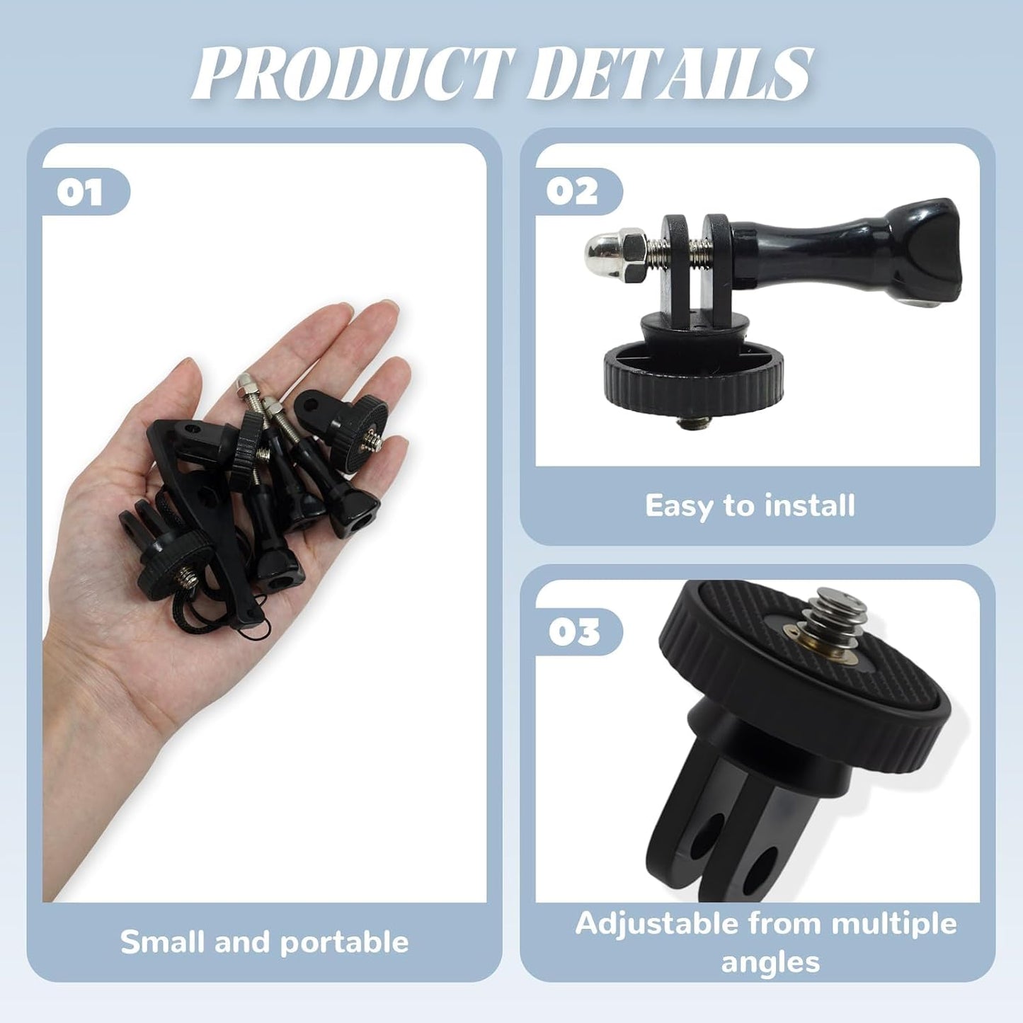 Dedoda 7 Pack 1/4"-20 Insta360 1/4 Aluminum Camera Tripod Adapter Conversion Adapter Mounts Compatible with Screw
