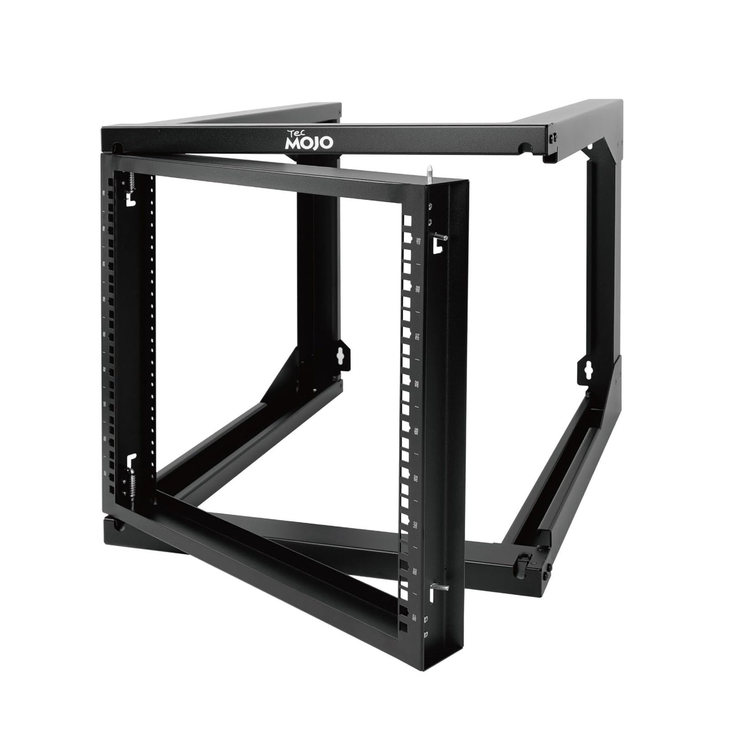 Tecmojo 9U Rack Wall Mount with Swing Gate, 9U Server Rack for 19inch Computer/AV/Data/IT/Media Equipment, Open Frame Server Rack with 24inch Depth, Square&Tapped Holes