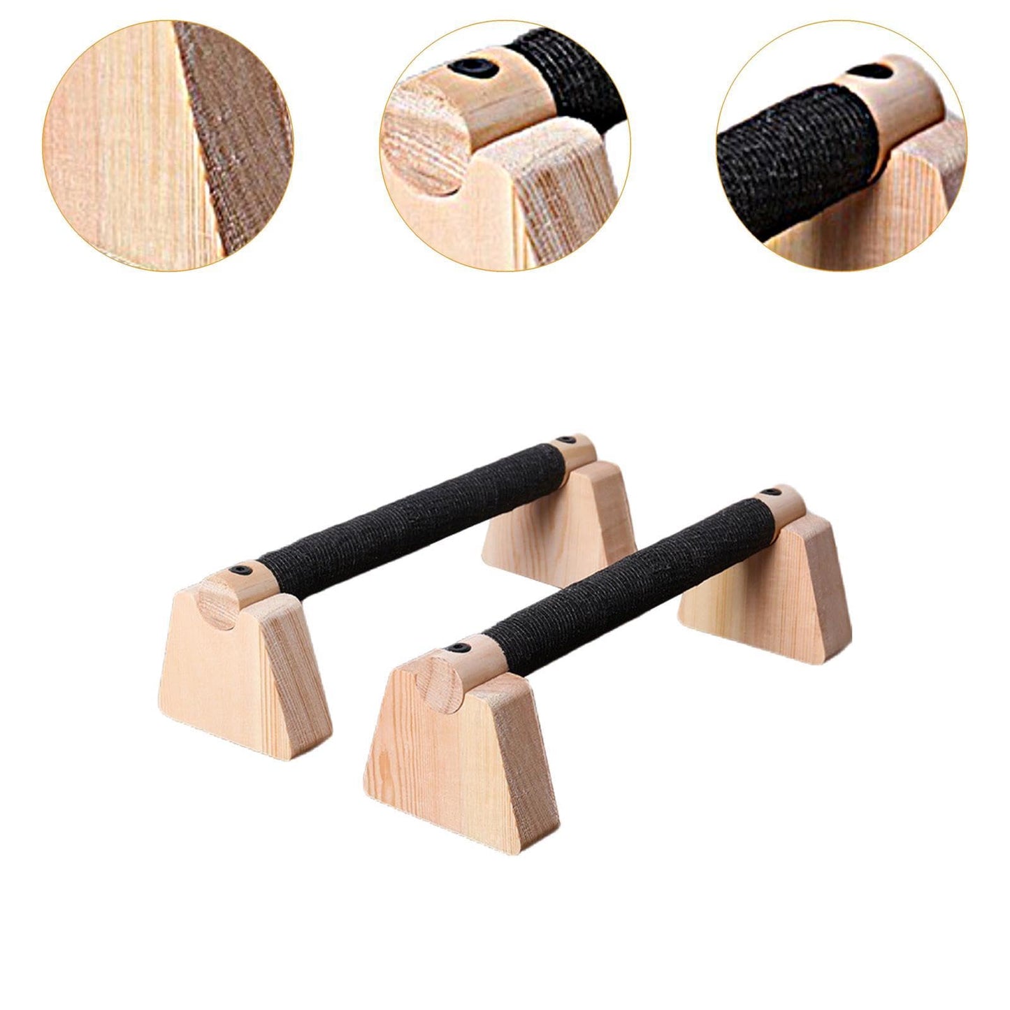 Colaxi 2Pcs Push up Bar Parallettes Bar for Adults Non Slip Wood Push up Stand for Home Gym Floor Workout Fitness Gymnastics, 30CM