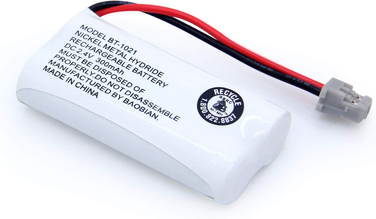 BAOBIAN BT-1021 BBTG0798001 Handset BT1021 BT-1008 BT-1016 2.4V 2 Pack Rechargeable Battery Replacement Compatible