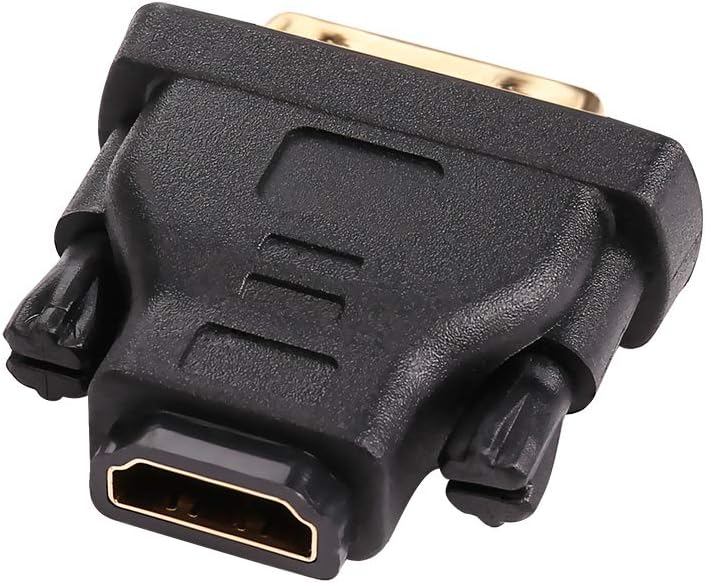 DTECH 4K 1080P DVI to HDMI Adapter DVI Male to HDMI Female Bi-Directional DVI-D Port Converter Gold Plated Connector