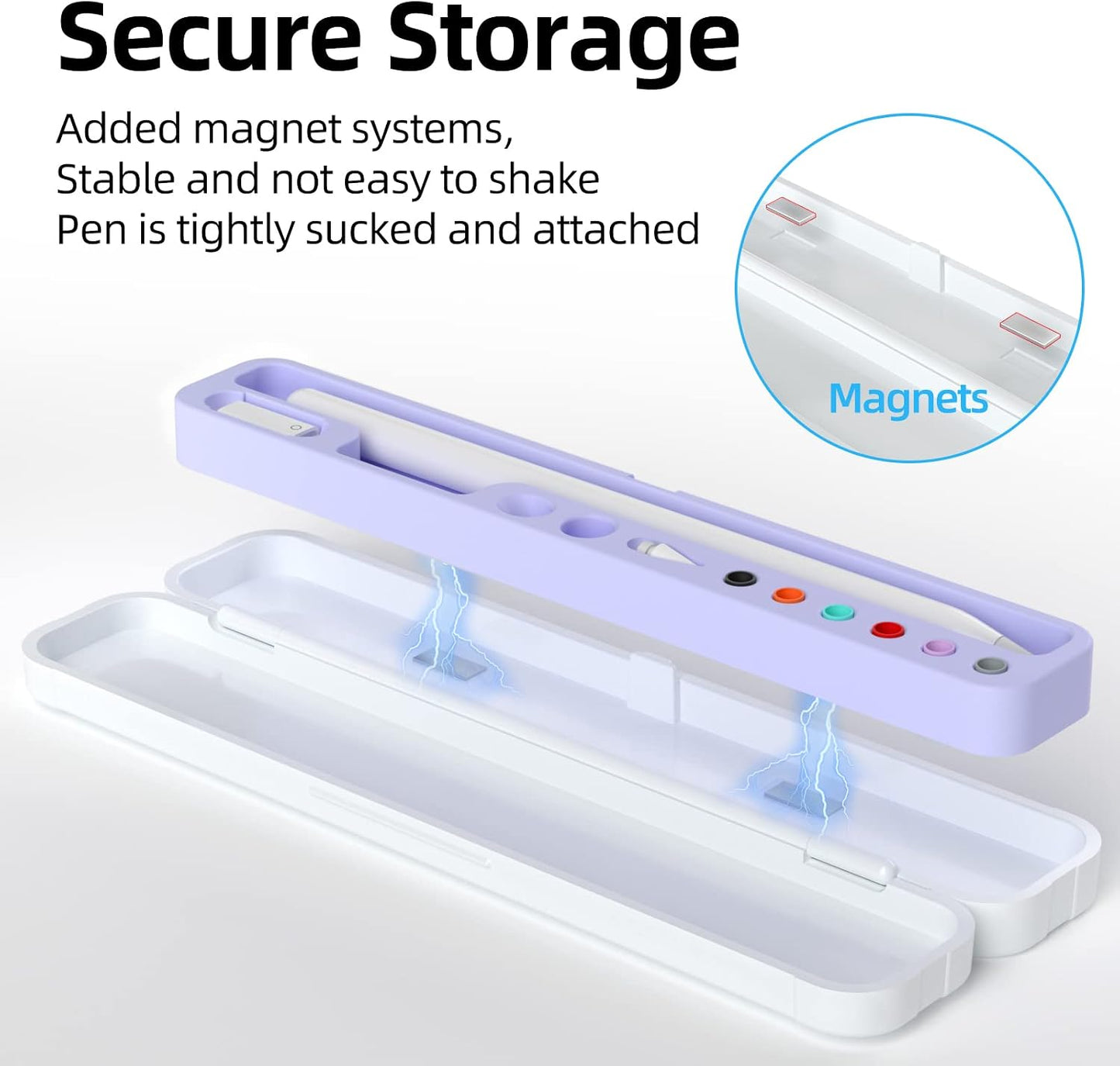 JOOSKO 2nd 1st Magnetic Carrying Case Compatible with Apple Pencil Generation and Gen Pencil and Samsung Galaxy S-Pen
