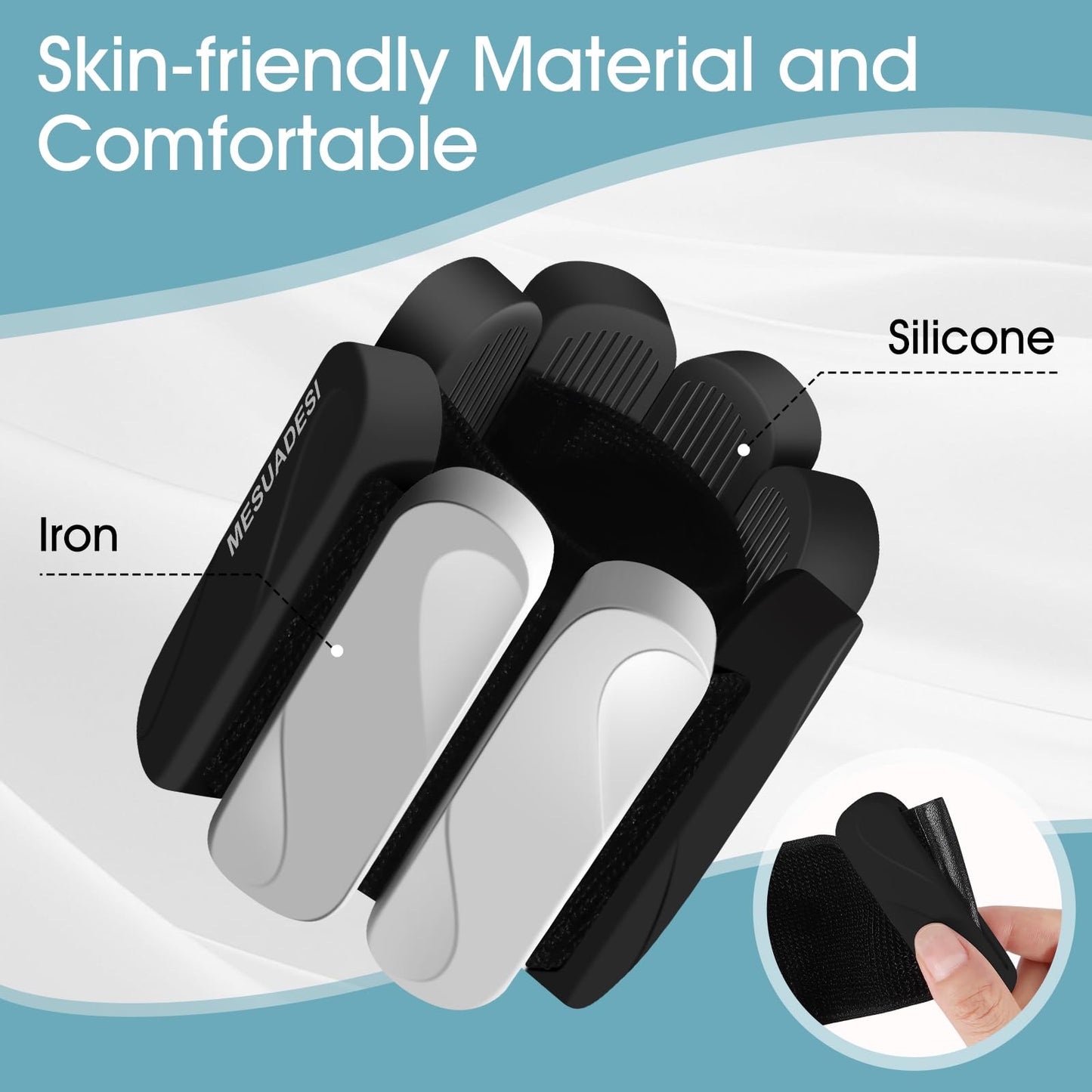 Wrist Weights – Ankle Wrist Weights for Women & Men – Adjustable Weighted Bangles Set (1 lb Each) | Arm and Leg Weights for Yoga, Pilates, Running & Walking (Black, 2LB)