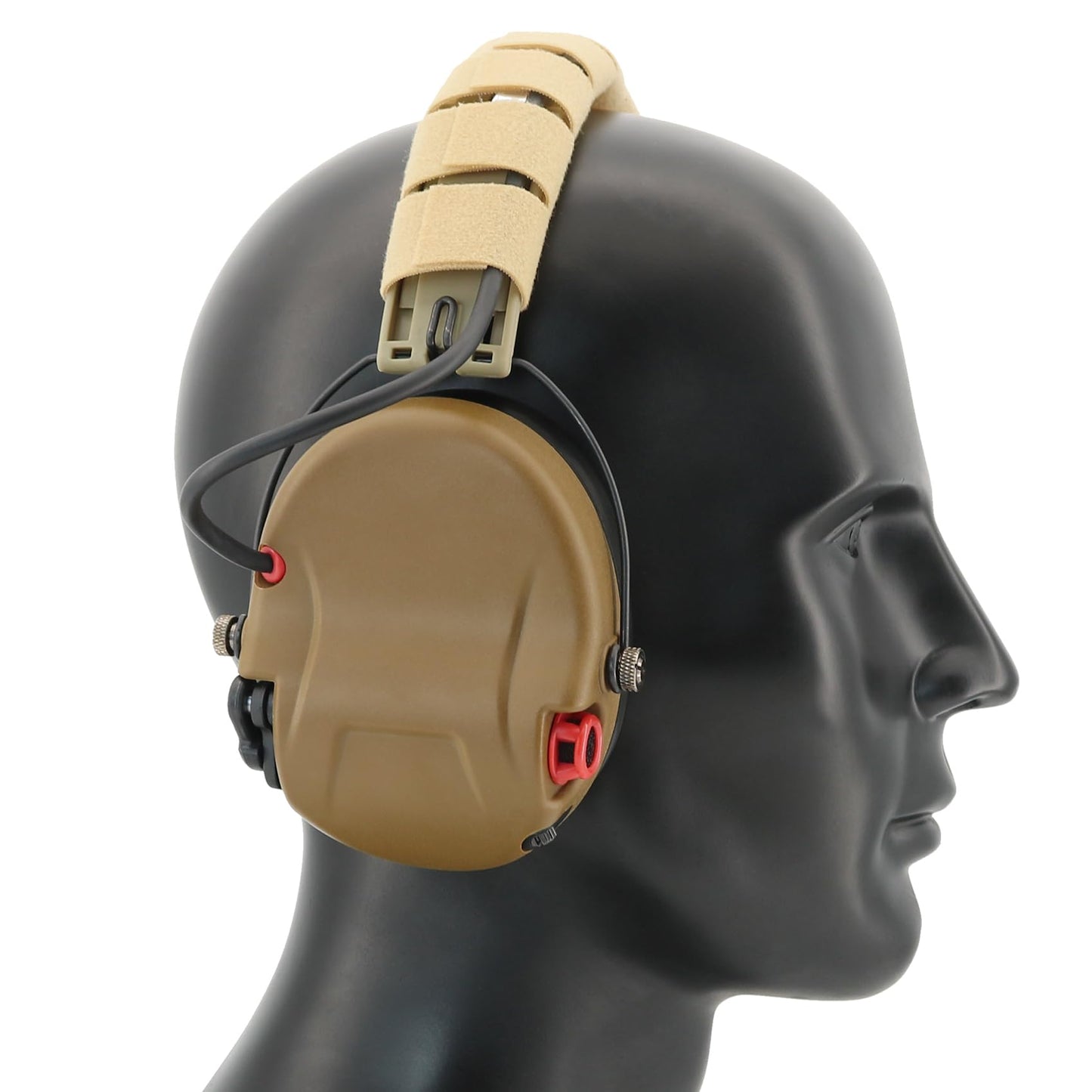 TACGZGJSM M300 Tactical Headset Noise-canceling Electronic Shooting Earmuffs for Hearing Protection Sound Amplification,Hunting,Airsoft(Coyote Brown)