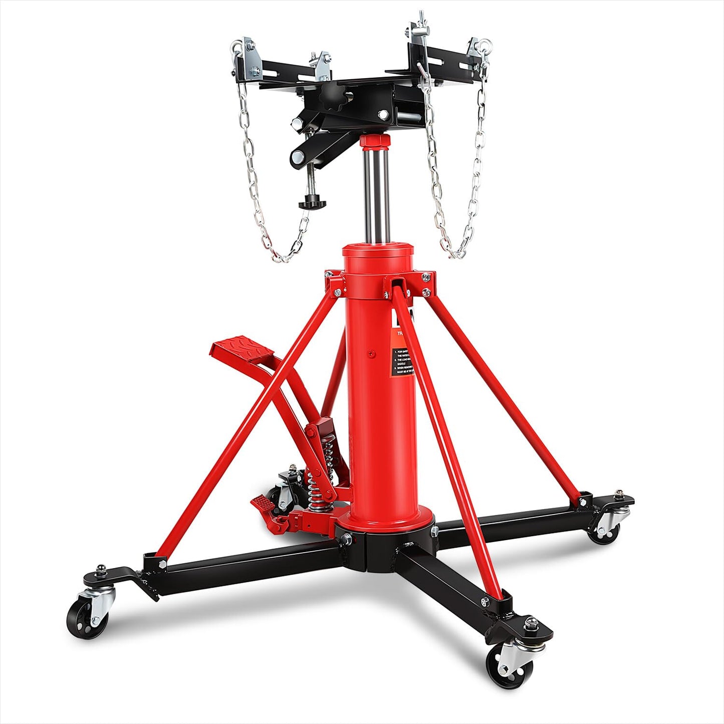 DNA Motoring Hydraulic Transmission Jack - 1 Ton 2204 lbs Capacity High Lift Telescoping Floor Jack Stand,33.2"-69.6" Lifting Range,TOOLS-00319