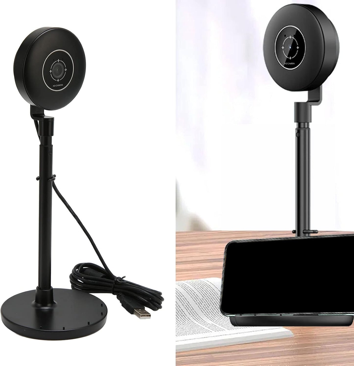 Sorandy 1080P Cmos Webcam, Adjustable USB HD Laptop Webcam for Computers, Webcam with Telescopic Pole Adopts High