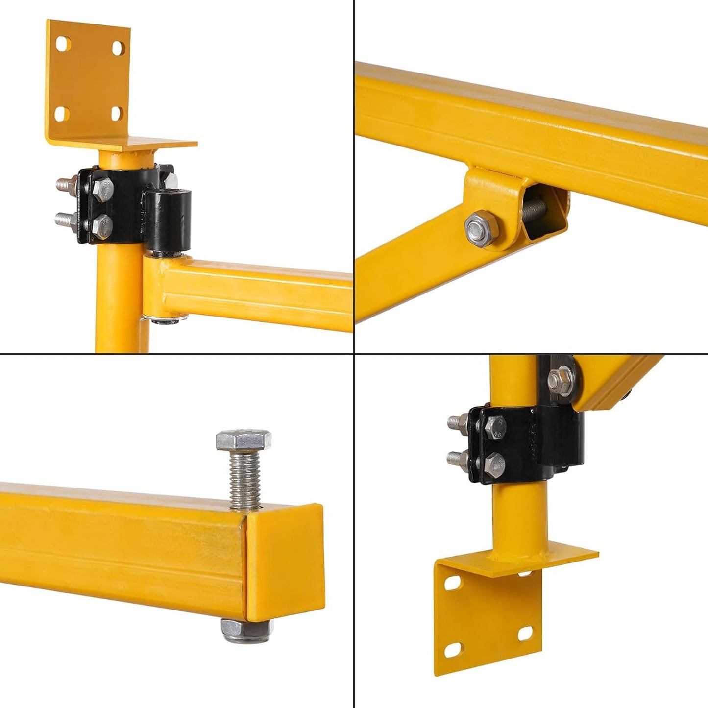 Doppy Wall Mount Jib Crane, Heavy-Duty Hoist Bracket Carbon Steel, 180° Swivel Scaffold Lifting Arm for Electric Hoists Up to 440 Lbs