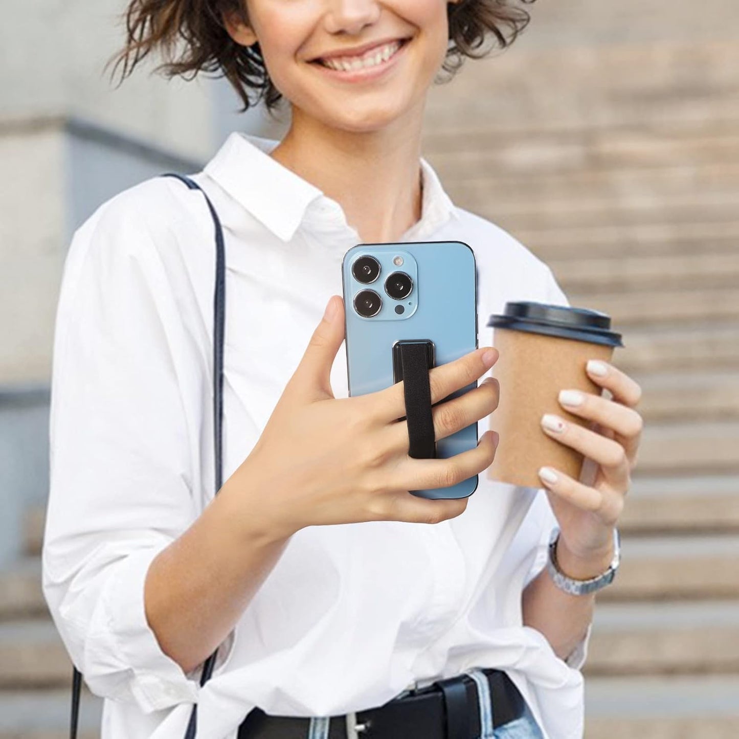 CISID 4PCS) Cell Phone Holder for Hand, Phone Finger Holder Loop Strap Grip with Stand for Phone Suitable for iPhone