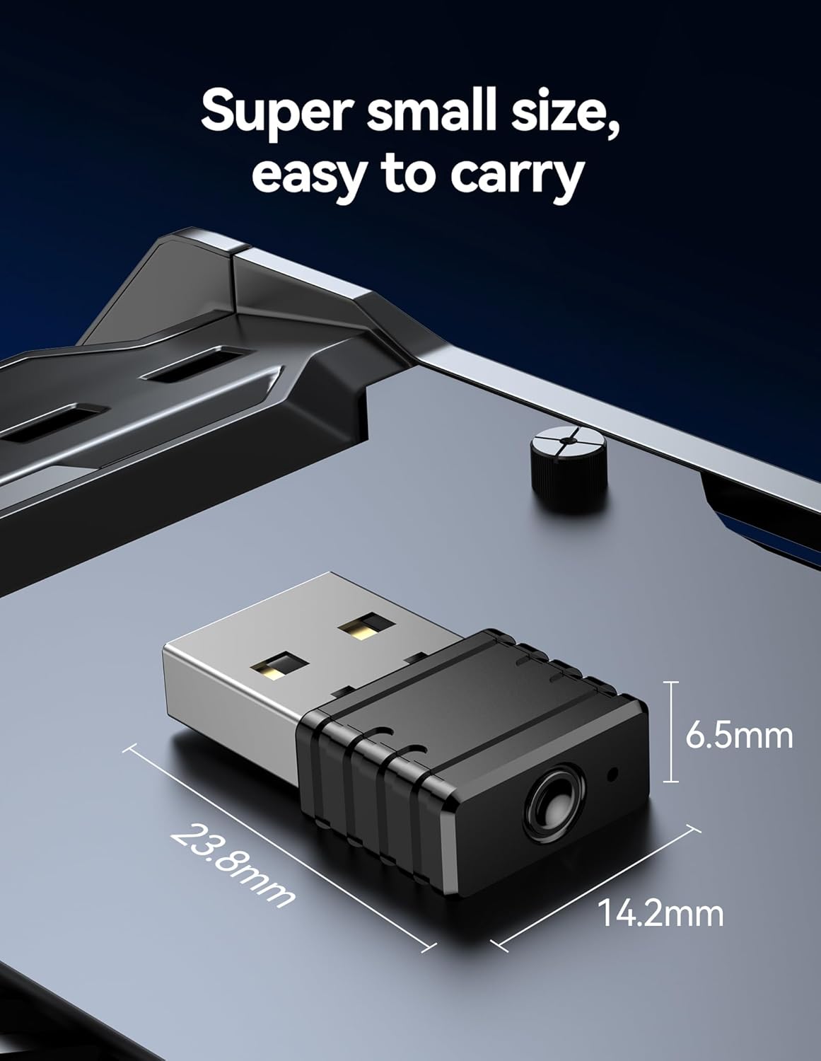 TECKNET 3 Mouse Jiggler Undetectable USB Mover Device with Modes, Color LED Indicator, Plug & Play to Keep PC Laptop