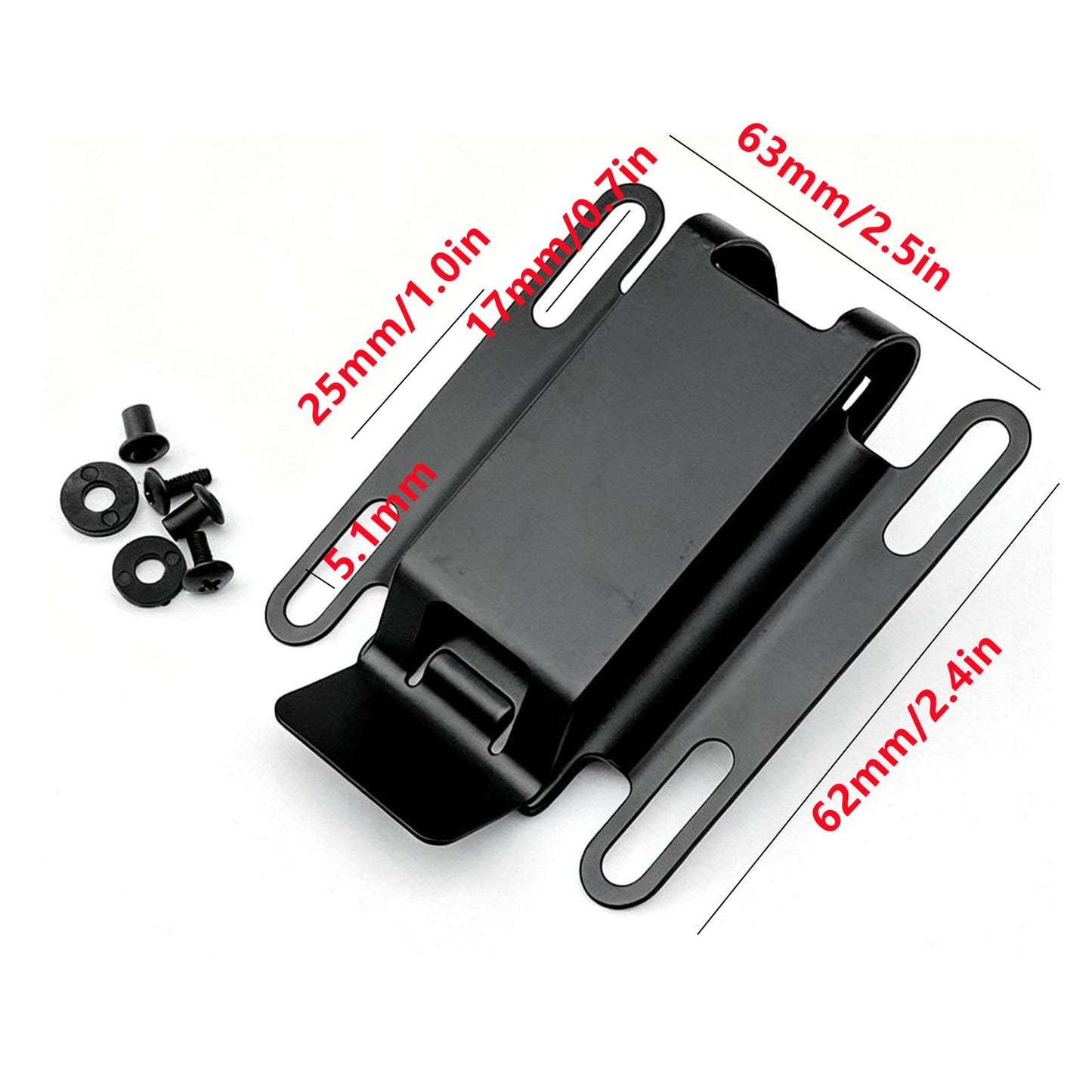 FJYXCHENXM 2 Pairs Stainless Steel Kydex K Sheath Clip, Universal Knife Scabbard Waist Clip – Ideal for Securing Knife Sheaths on Belts During Outdoor Camping, Hiking & Daily Carry