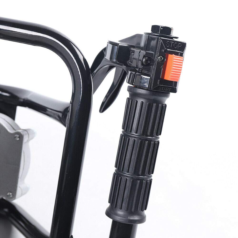 Kunghei 52CC 2 Stroke Auger Post Hole Digger, Double Digger, Gas Powered, 1 Count, 4" & 8" & 12" Extention Rod, For Farm Garden Plant