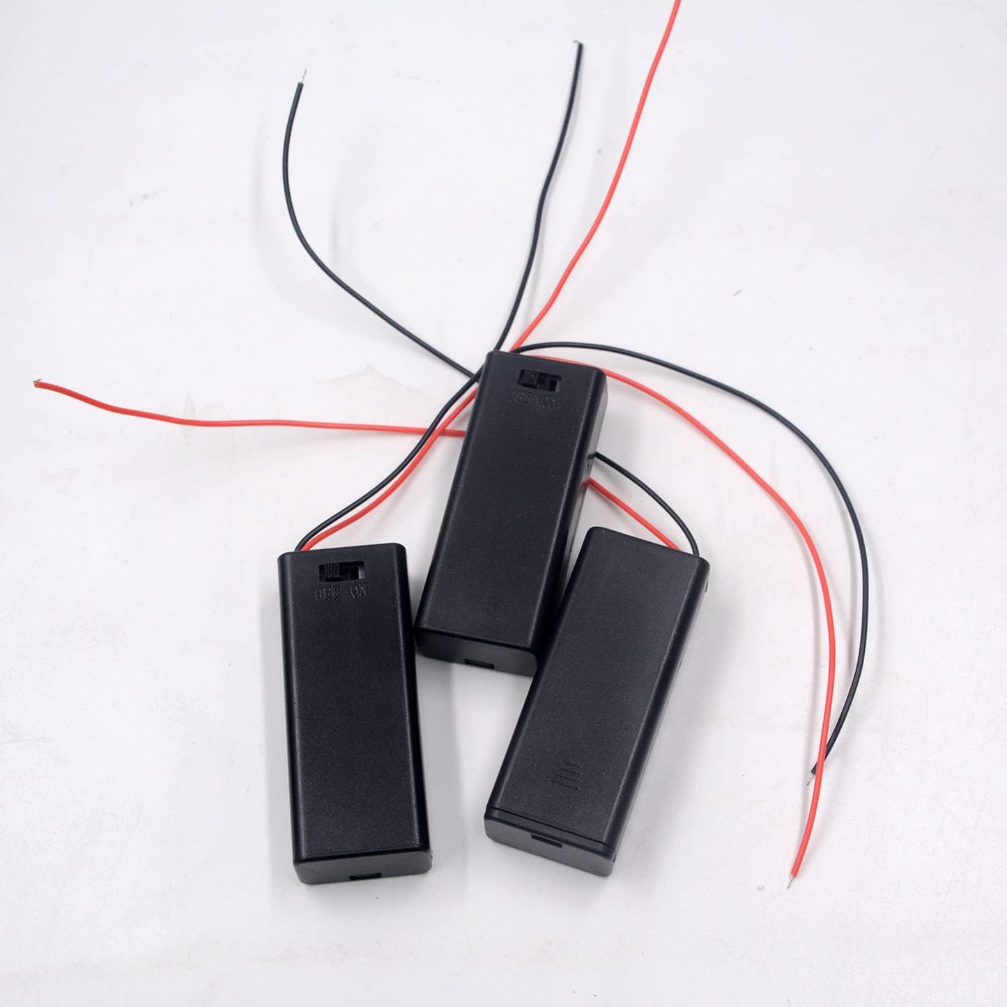 LampVPath (Pack 3 2 2 1.5V of AAA Battery Holder with Switch, x AAA Battery Holder Case with Wire Leads and ON/Off