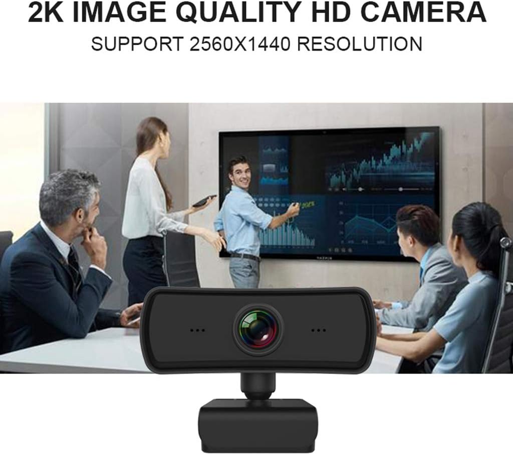 BaoFufc 2040x1080P 2K Webcam with Microphone for Desktop Laptop Computer Meeting Streaming Camera USB Cover