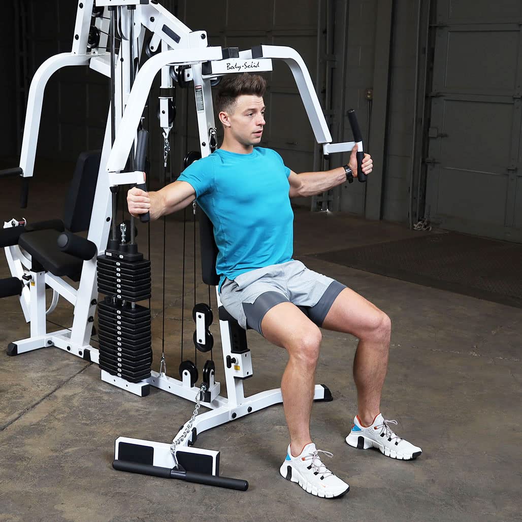 Body-Solid Multi-Station, Single Weight Stack Home Gym Machine, Arm & Leg Strength Training Functional Exercise Workout Station, 210lbs. Black Weight Stacks