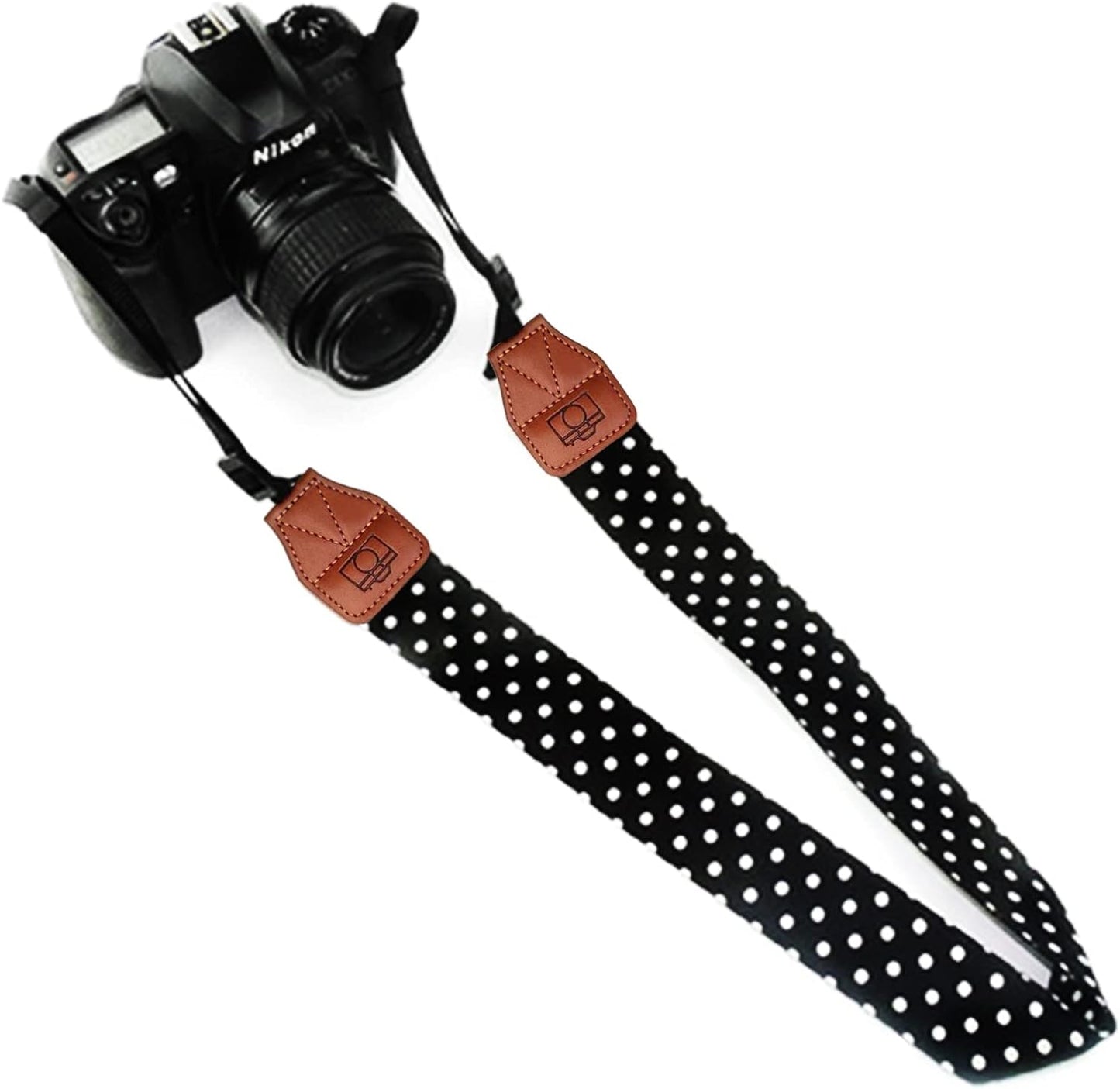 Camera Strap Real Retro Belt for All DSLR Camera. Polka Dot style Universal SLR Strap, Adjustable Neck Shoulder Camera
