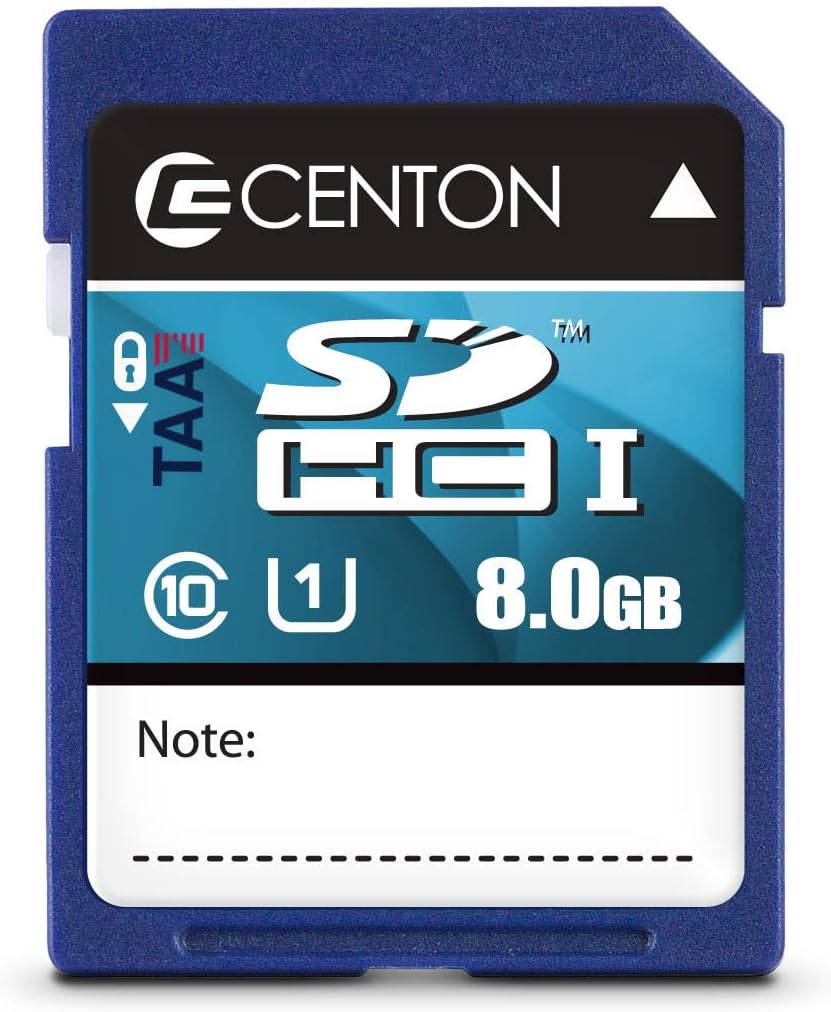 Centon 1 (U1) 8GB 1, (S1-SDHU1-8GTAA) SD UHS Class Flash Memory Card x
