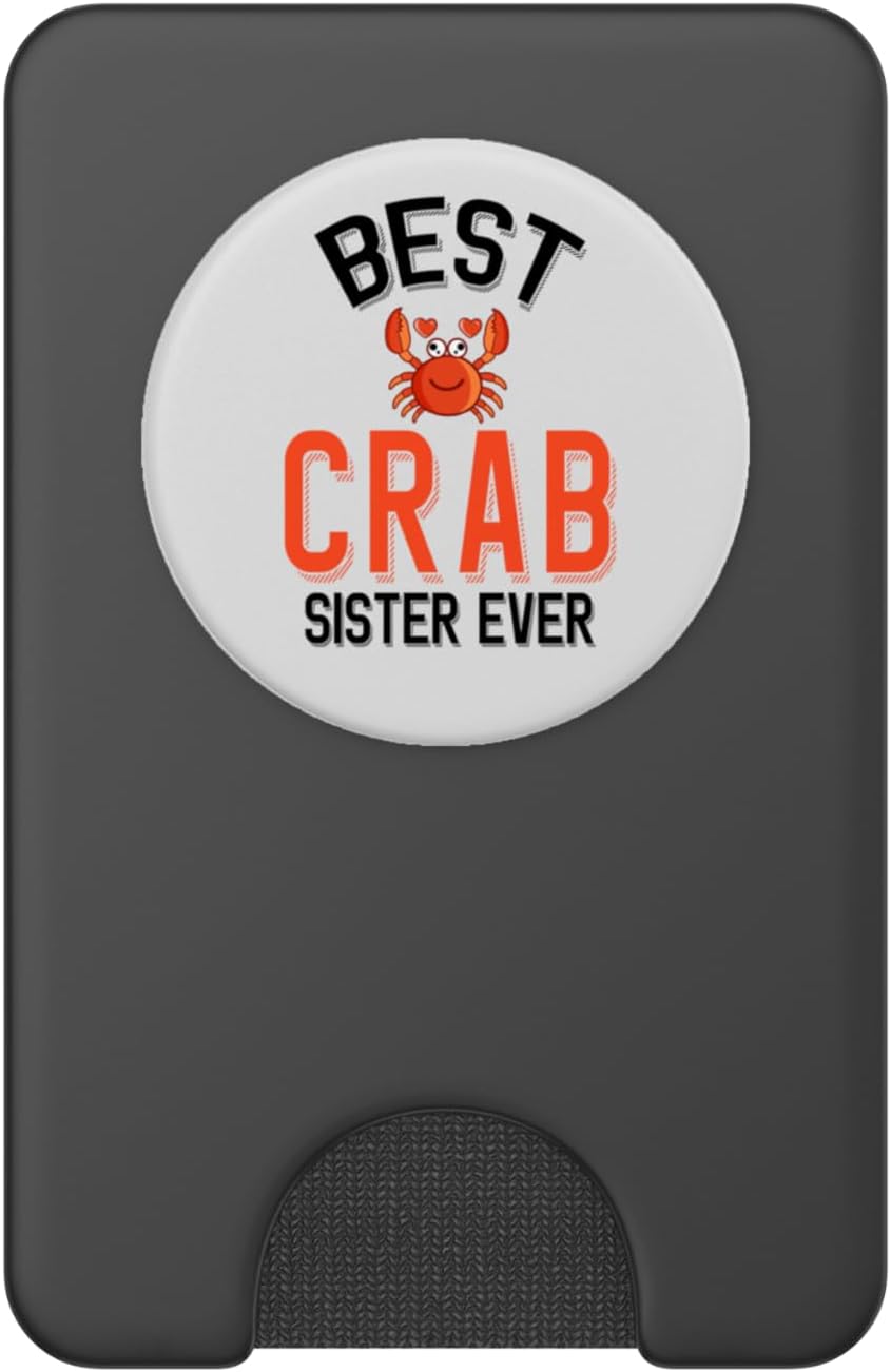 Cute Crab Family Apparel Best Crab Sister Ever Cute Crab Lover PopSockets PopWallet for MagSafe