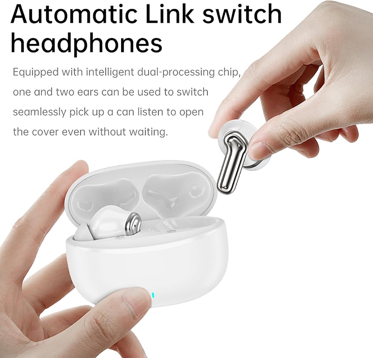 SRICH 30H IPX7 Wireless Bluetooth Earbuds, Playtime HiFi Stereo, Waterproof with Noise Cancelling Mic, Lightweight
