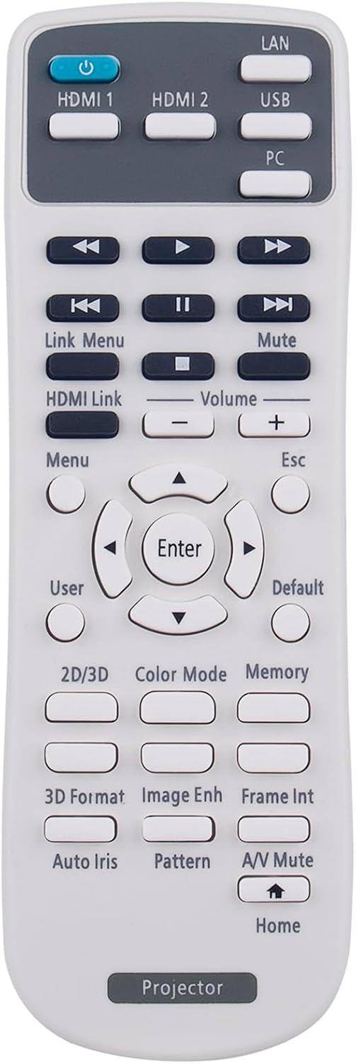ALLIMITY 218183000 2181830 3D CH-TW5210 CH-TW5300 CH-TW5350 EH-TW5200 Replacement Remote Compatible with Epson LCD
