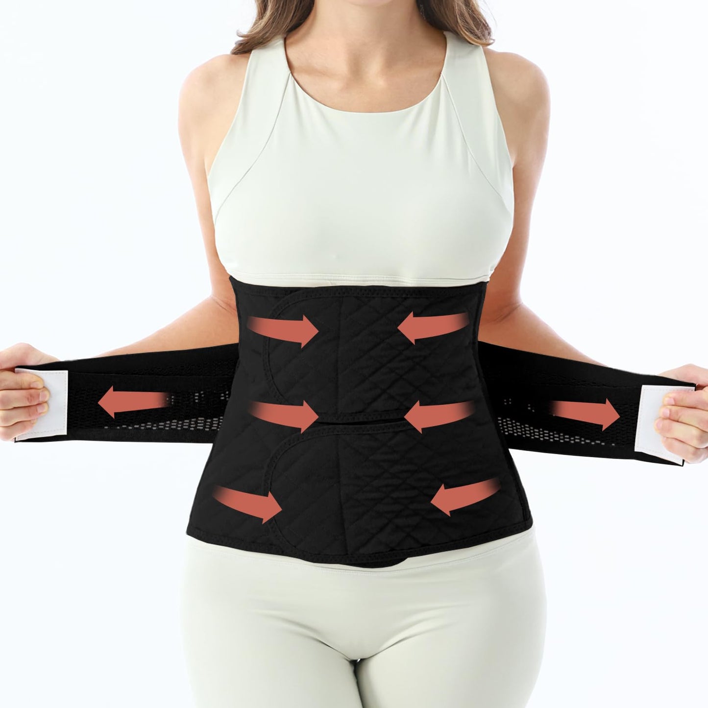 Allaugh Postpartum Belly Band for Women: Abdominal Binder Post Surgery C Section, Soft Fabric Abdominal Wrap for All Day, Comfort Non-Itchy, After Birth Recovery Back Support & Diastasis Recti Repair
