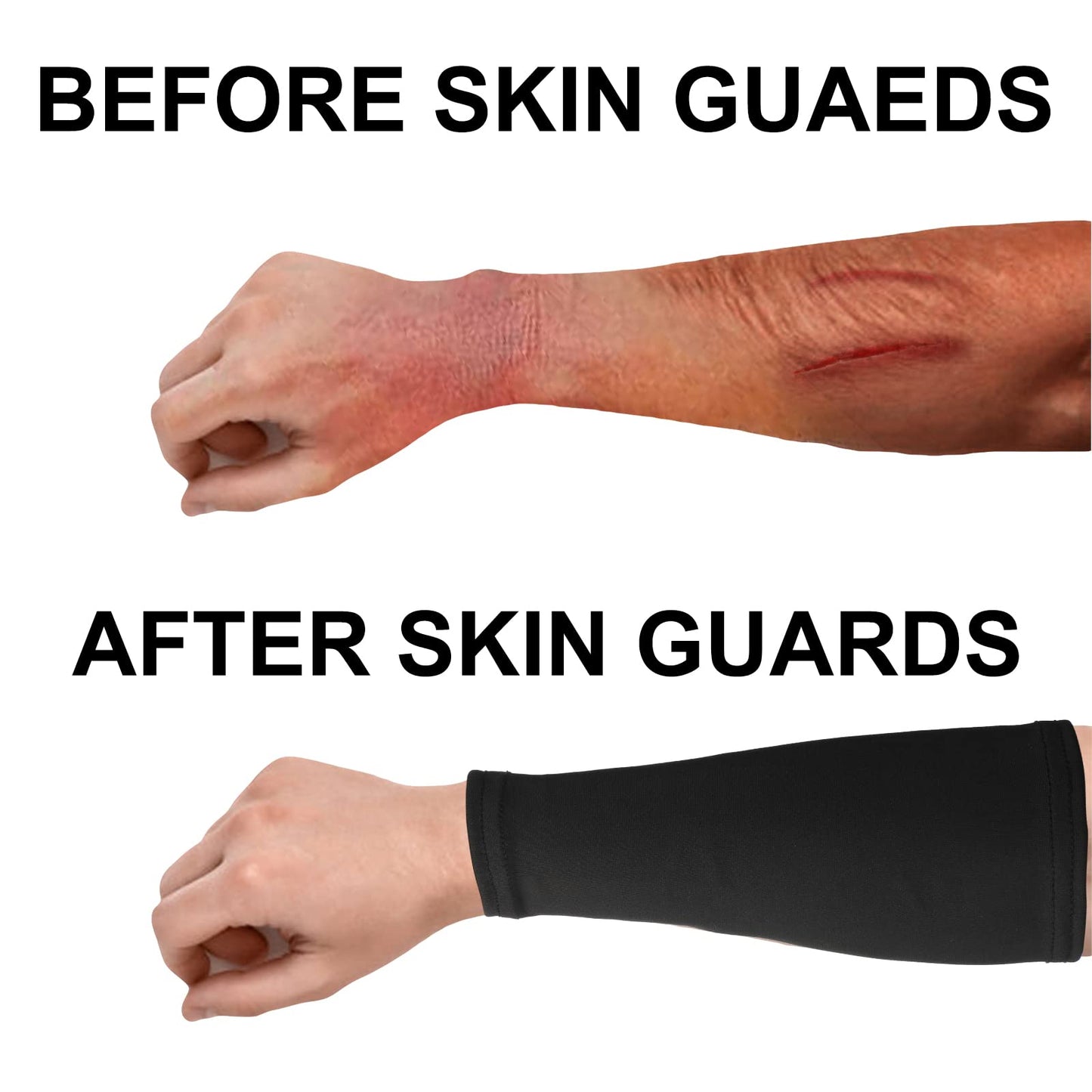 Eurzom 4 Pairs Arm Protection Sleeve for Men Women Sun Forearm Arm Protector Cover Sleeve for Sports Skin Gardening Work(9 Inch Long)