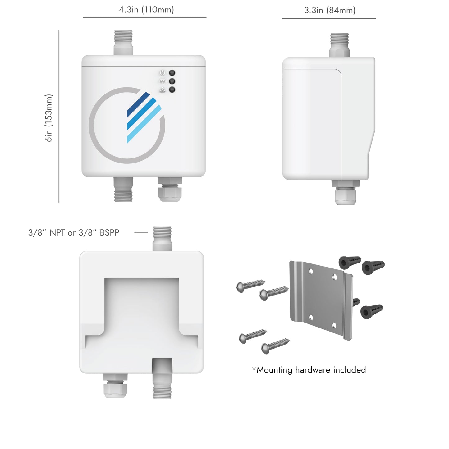 AquiSense PearlAqua Deca 30C UV-C LED Water Disinfection System (Max Flow 5 gallons per Minute)