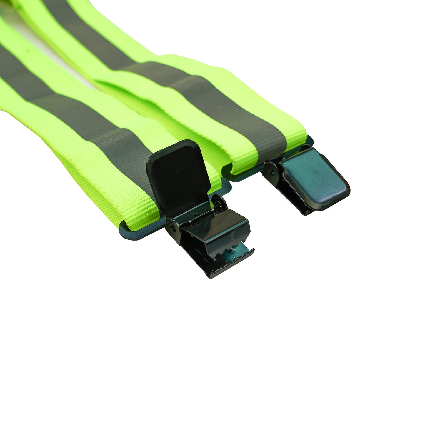 MELOTOUGH 2 Inch Work Suspenders | Reflective Safety Suspenders Tool Belt Support & Elastic Straps for Construction (Reflective Green)‌