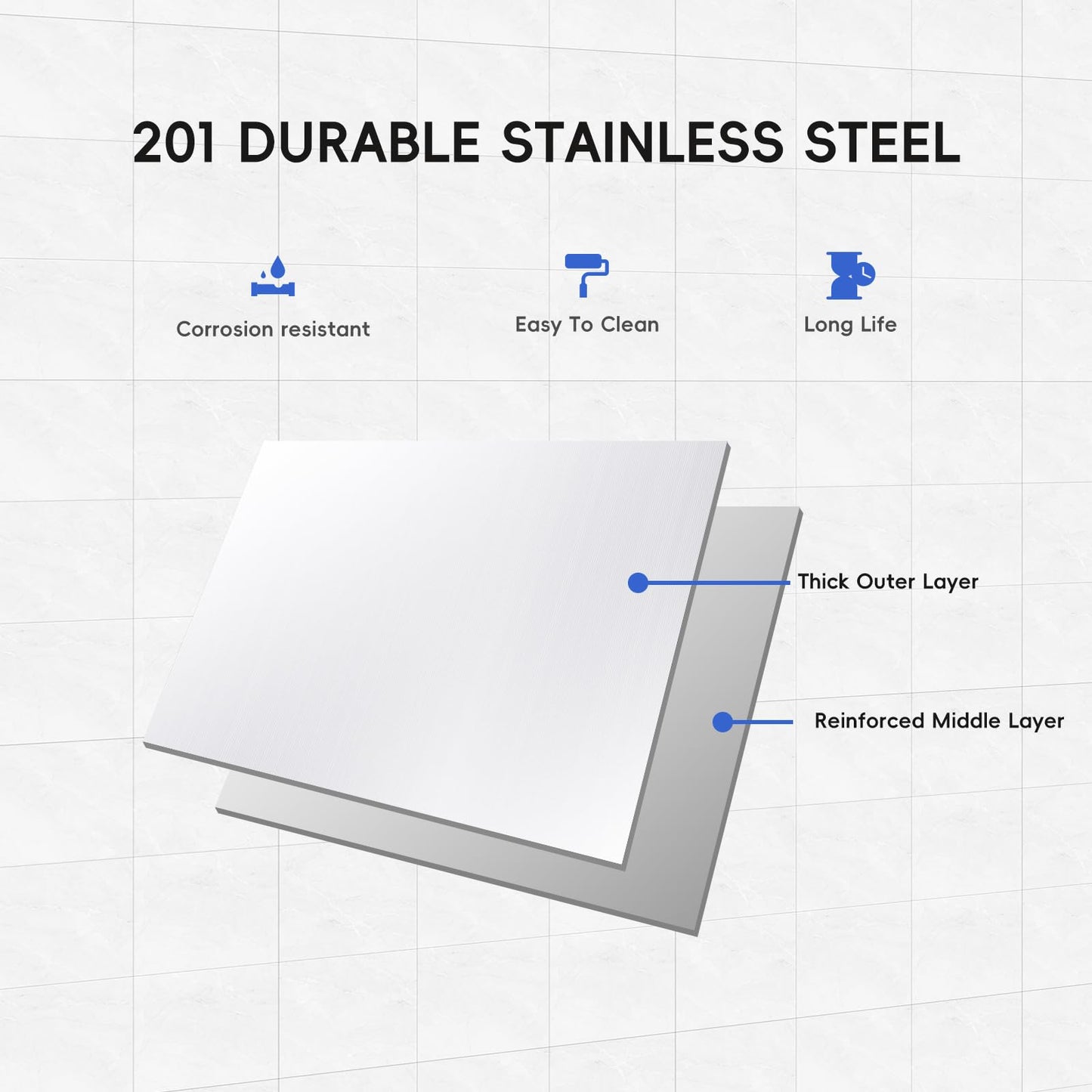 36 x 24 in Stainless Steel Table with Overshelves for Prep & Work, NSF Commercial Stainless Steel Kitchen Island with Adjustable Shelf & Hooks for Restaurant, Home and Hotel