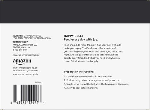 Happy Belly Medium Roast Coffee Pods - Colombian Flavor | Compatible with Keurig 2.0 | 100 Count