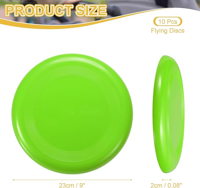 PATIKIL Flying Disc Colorful Plastic Flying Disk Flyer for Outdoor Sports Training Playing Lawn Game
