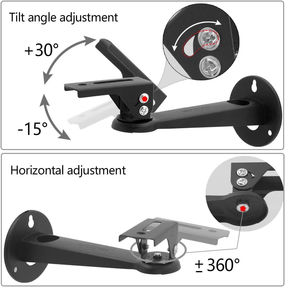 Drsn 360 6.6 lbs Mini Projector Wall Mount, Rotation, Adjustable Angle, Load Capacity, Black