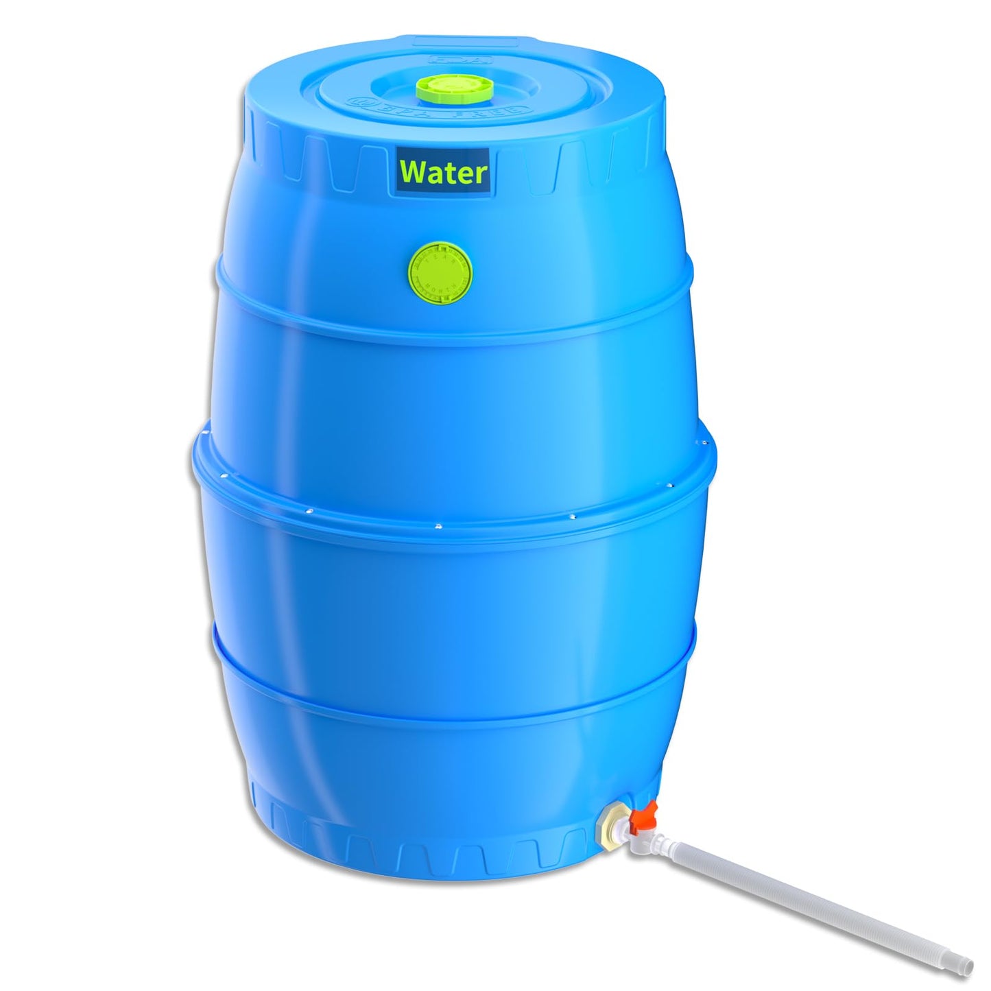 SQUEEZE master 50 Gallon Water Collection Barrel-Drinking Water Storage Barrel with Spigots-Emergency Water Supply System