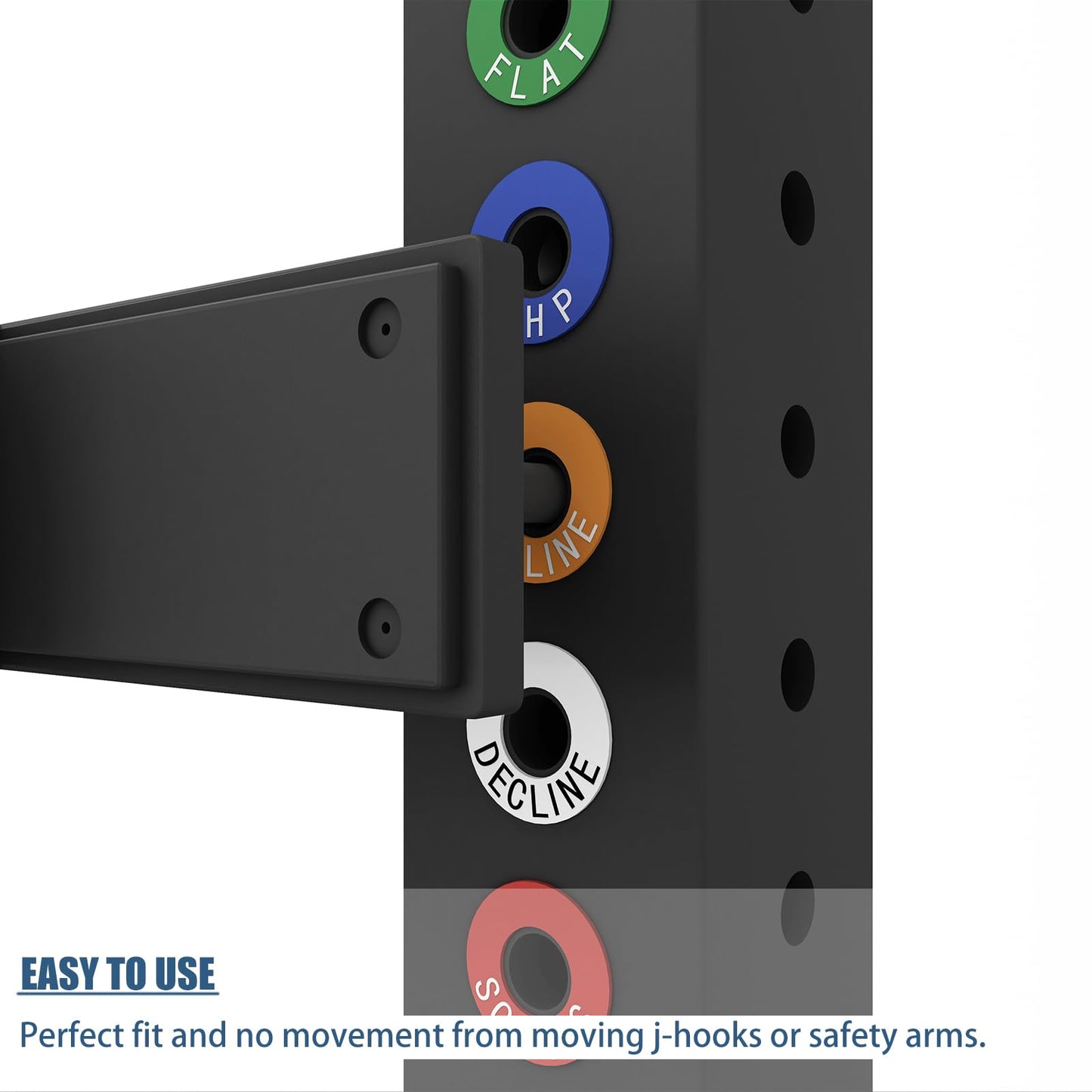 Power Squat Rack Barbell Magnetic Position Markers Reminders Label for Home & Garage Gyms, Squat Rack Magnets Identifier Rings (0.75" Inner Circle)