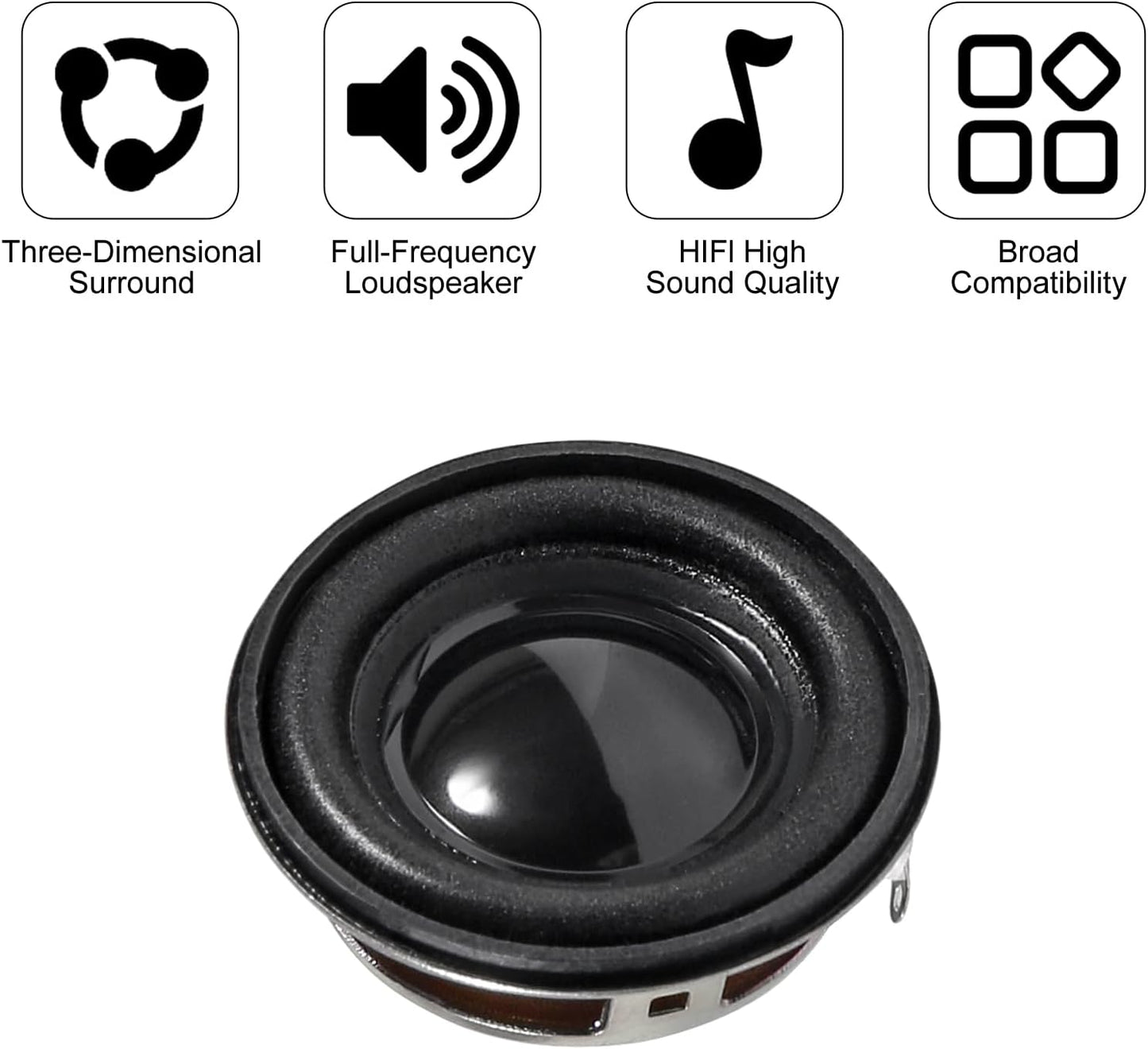 DWEII 6Pcs 1.5Inch 40MM 4ohm 3W Mini Portable Speakers Full Frequency Stereo Sound Small HiFi Speaker