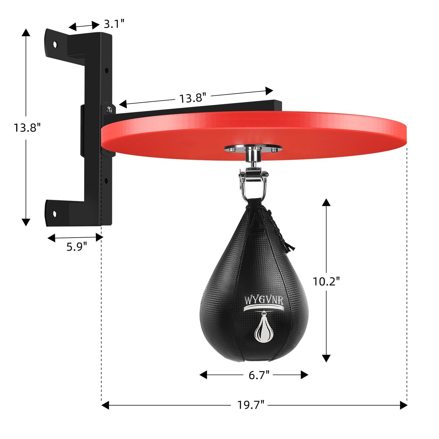 Speed Bag Platform, Boxing Speed Bag, with Speed Punching Bag Swivel for Workout, Punching, Training, Boxing, Exercise