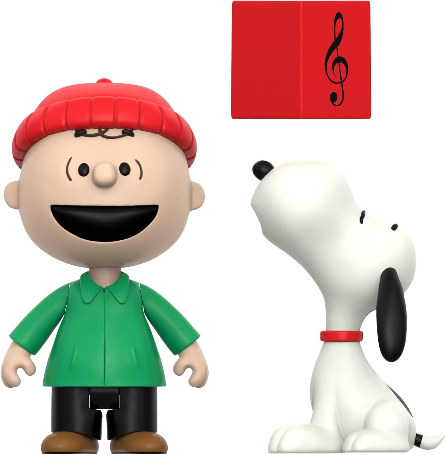 Super7 Reaction Figures | Peanuts Charlie Brown & Snoopy Caroling - 3.75" Collectible Action Figures (2 Pack)