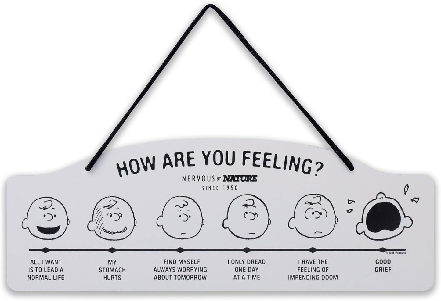 Peanuts How Are You Feeling Hanging Metal Sign - Humorous Wall Decor for Home | Perfect Gift Idea