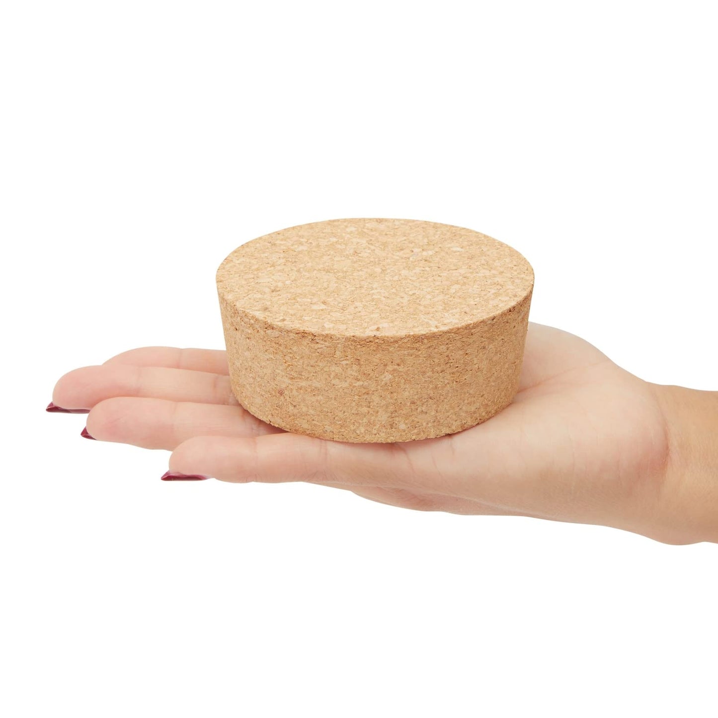 Juvale Large Tapered Cork Pucks & Plugs - Size #48, 3.48 x 3.27 x 1.29 in, 3-Pack - Wide Cork Stopper for Sealing Jars, Bottles & DIY Crafts