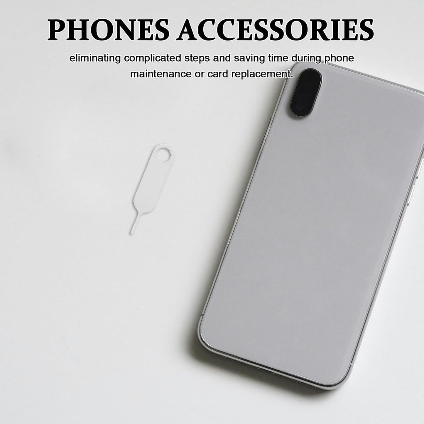 500pcs Pack INOOMP Stainless Steel Sim Card Ejector Pins Bulk for Mobile Phones Universal Sim Eject Tool Portable