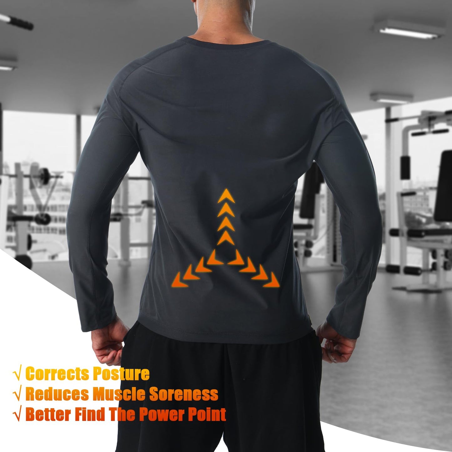 Donason Sauna Shirt for Men Weight Loss Sweat Suit Mens Compressions Shirts Body Shaper Suits for Workout Sports Gym
