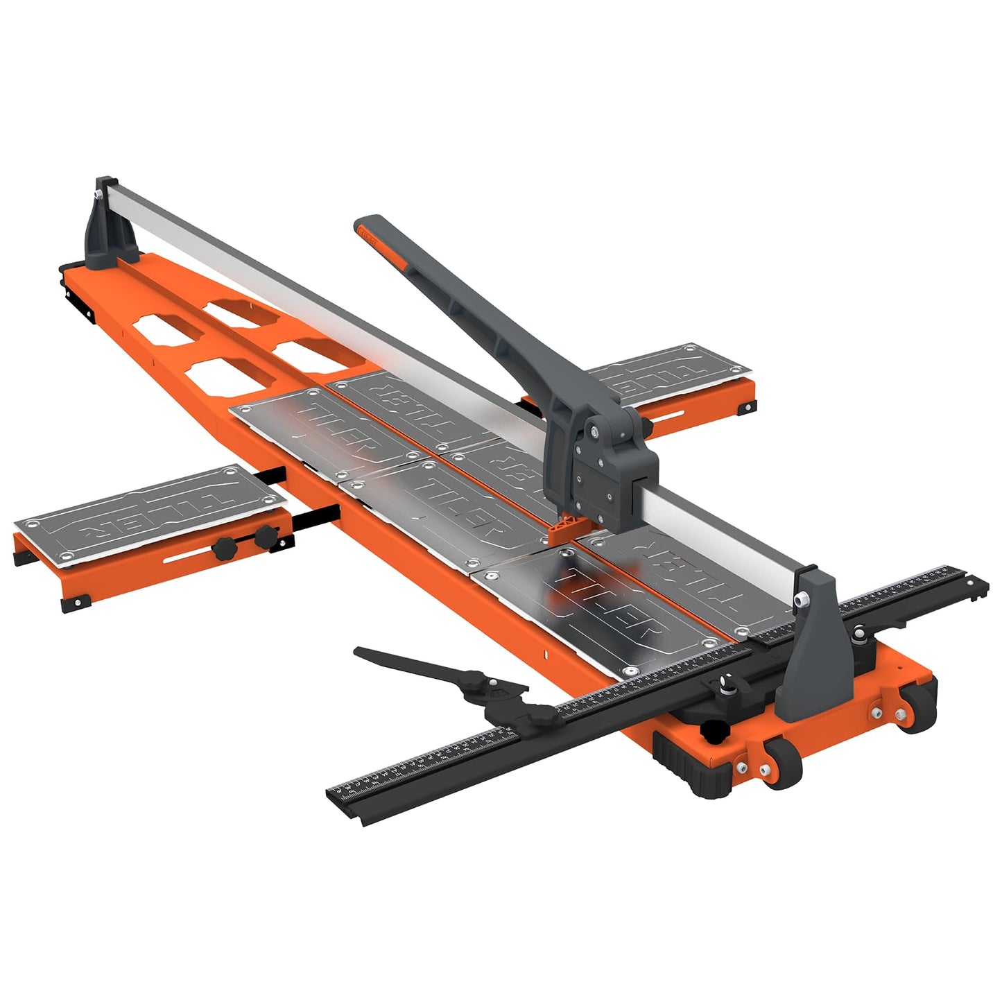 TILER 52 inch Large Format Manual Tile Cutter, Professional Porcelain Ceramic Speedy Rocket Tile Cutter with Transport Handle and Wheels, Steel Wide base, Movable Extension Arm 8102G-3Y
