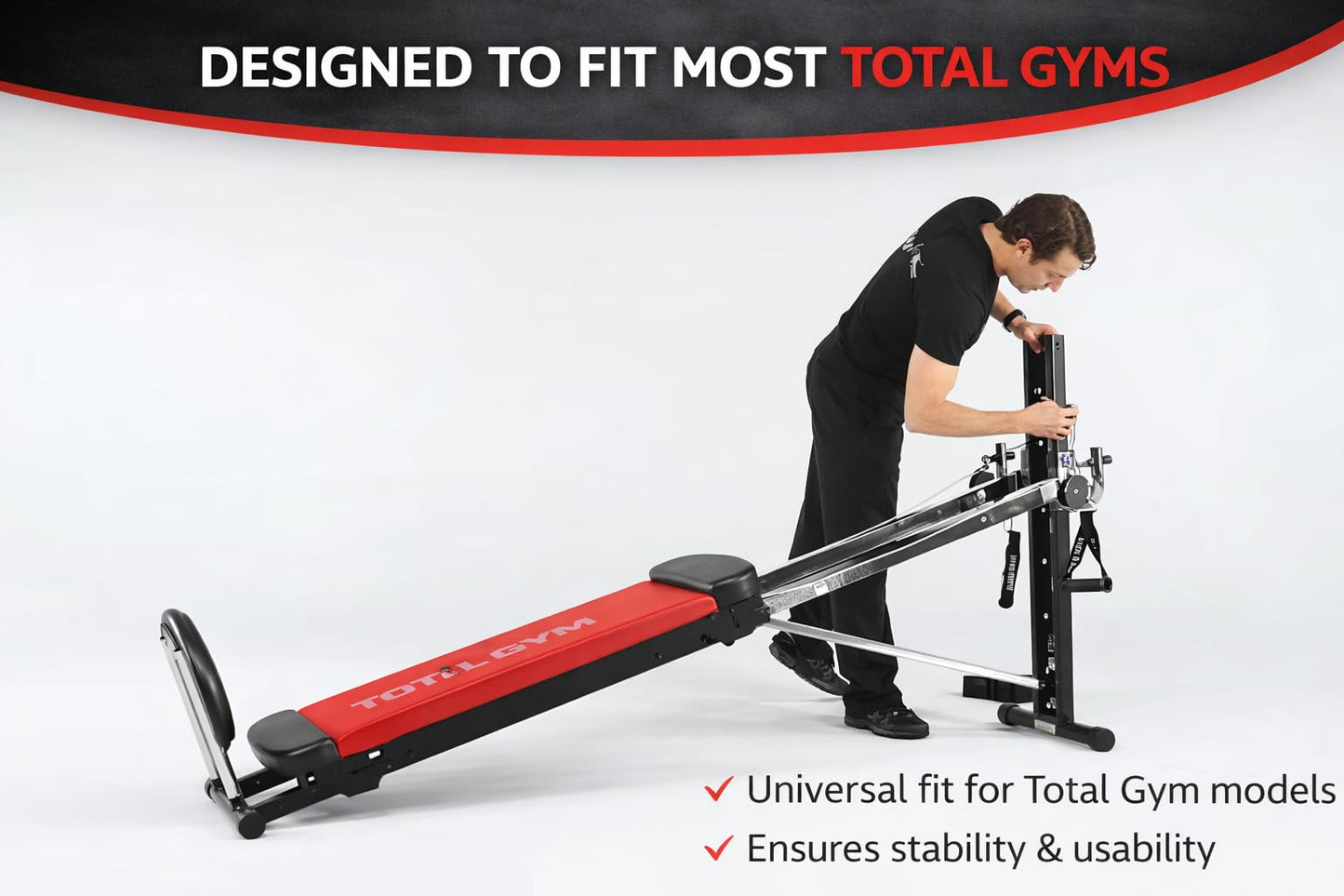 TreadLife Fitness Safety C-Pin Replacement for Total Gym Machine | Gym Pin for Height Adjustment | Compatible Total Gym Models: 1000, 1100, 1500, 1700, 1800, 1900, Club, Core, Elite, Pro, Ultra