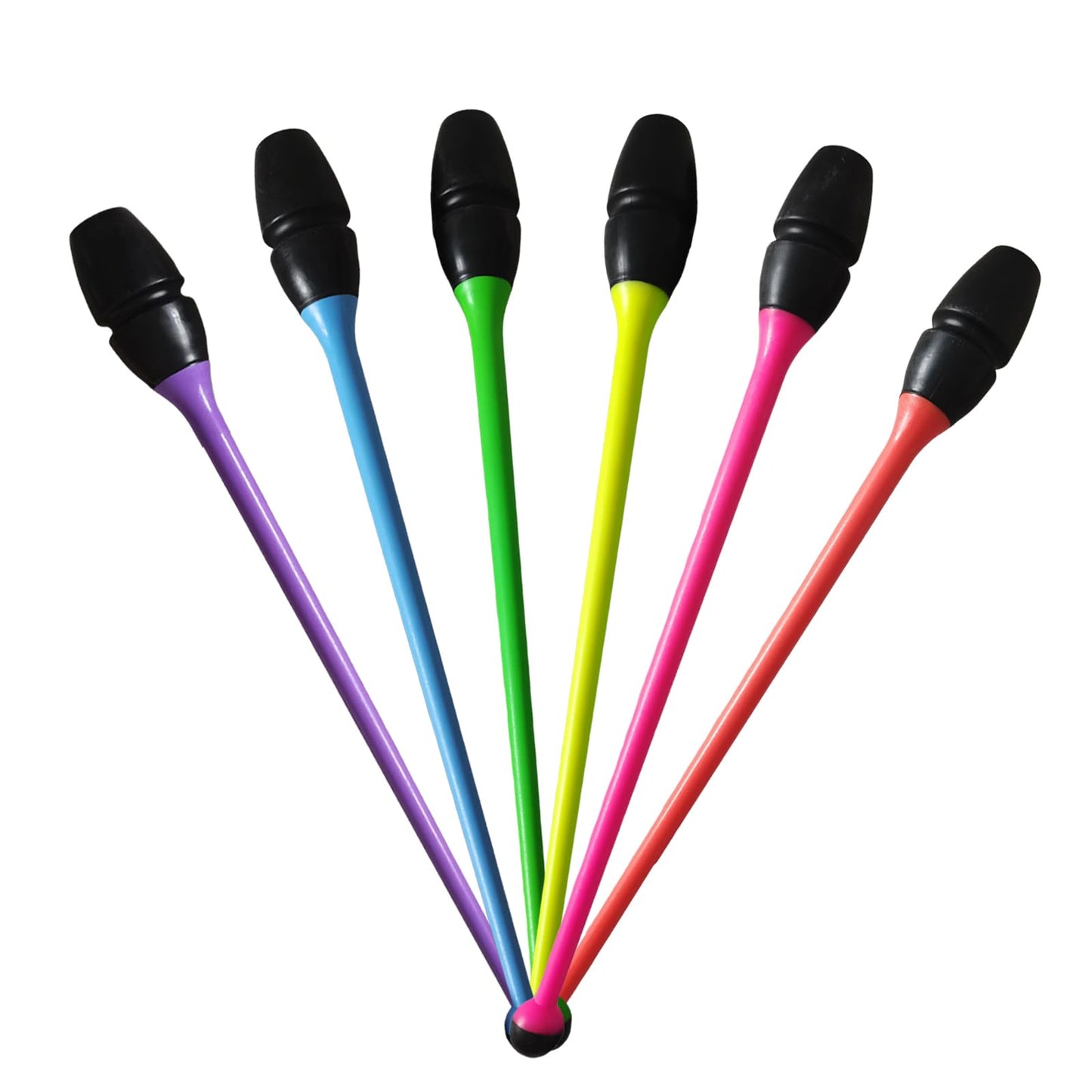 LIUHUO Rhythmic Gymnastics Clubs Bars Rubber Material Suitable Competitions Performances Six Colours Three Sizes Couple Blue White
