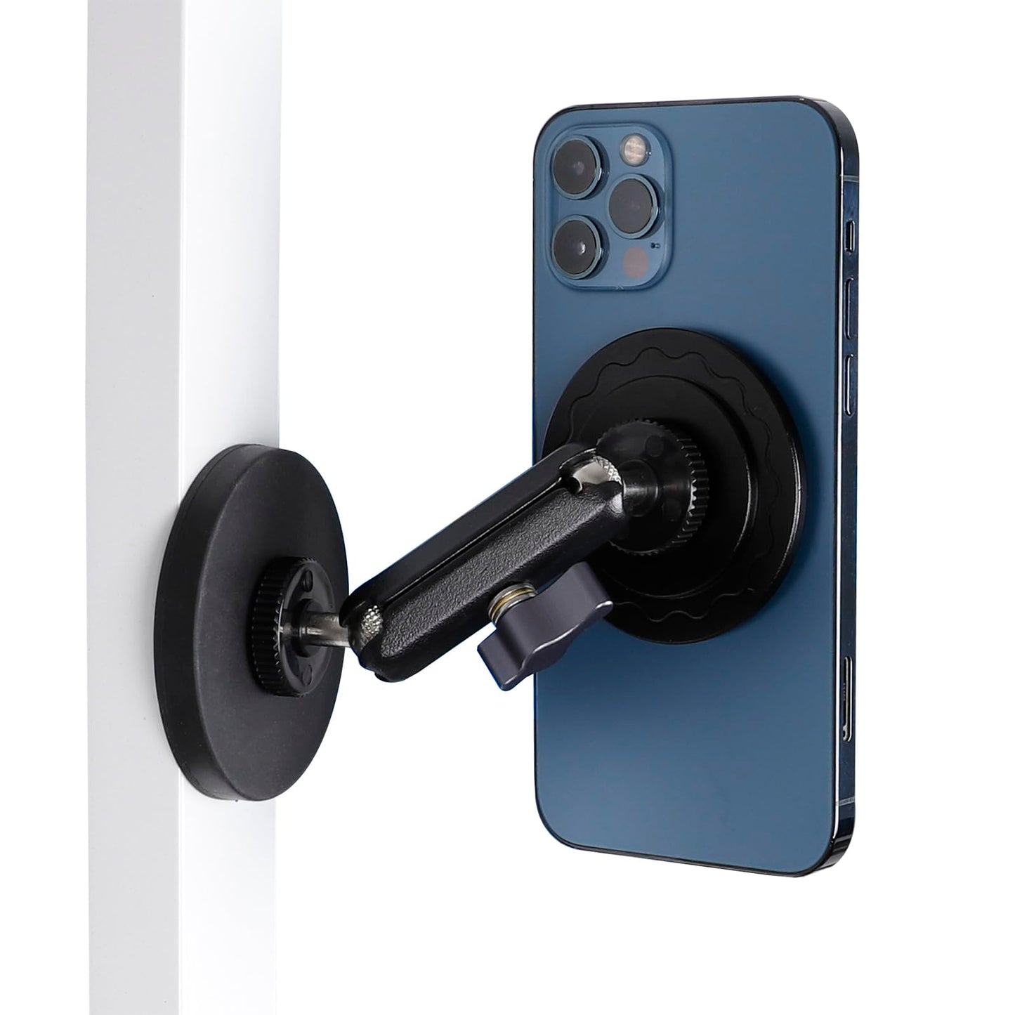 Gym Magnetic Phone Holder for MagSafe, Dual Magnetic Phone Mount for Gym Attach to Metal Surface, Compatible with iPhone 16 15 14 13 Pro Max MagSafe Case, 360° Adjustable, Perfect for Recording Video