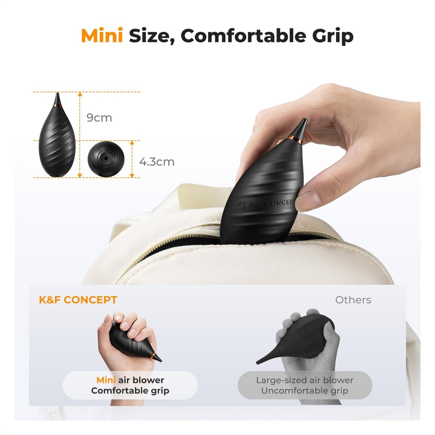 Bulb K&F Concept Soft Tip Air Blower, Lens Blower for Digital, DSLR, SLR Cameras, Camera Lenses, Sensitive Electronics