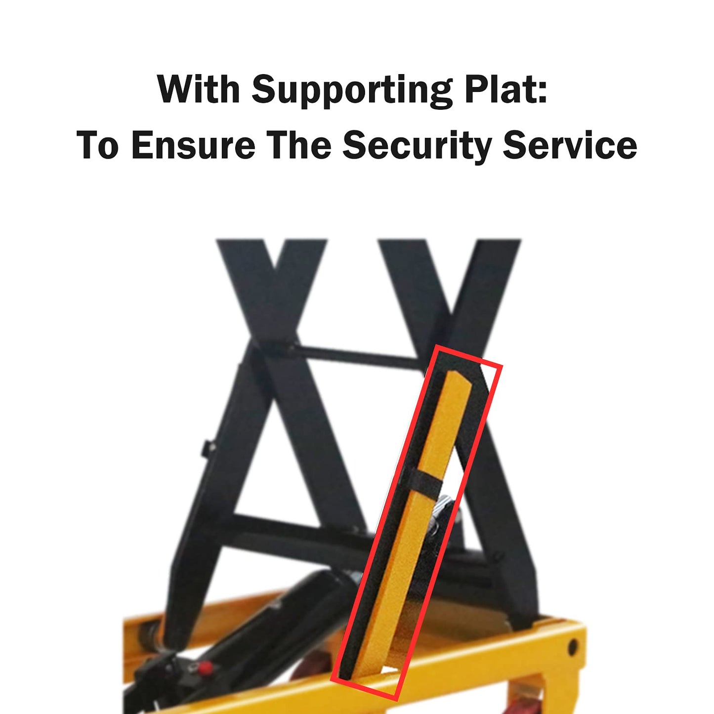 APOLLOLIFT Hydraulic Lift Table Cart, 770lbs Capacity 51" Lifting Height, Double Scissor Lift Table with 4 Wheels and Safety Back Guard for Material Handling and Transportation