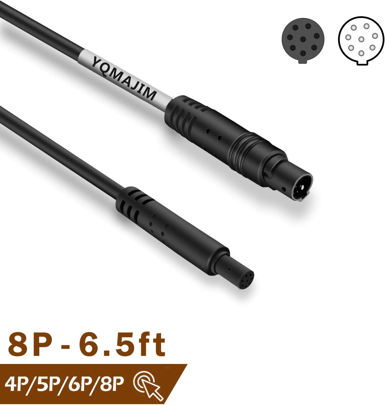 YQMAJIM (8 6.5ft) Dash Cam Rear View Backup Camera Reverse Car Recorder Cable Extension Cord pin