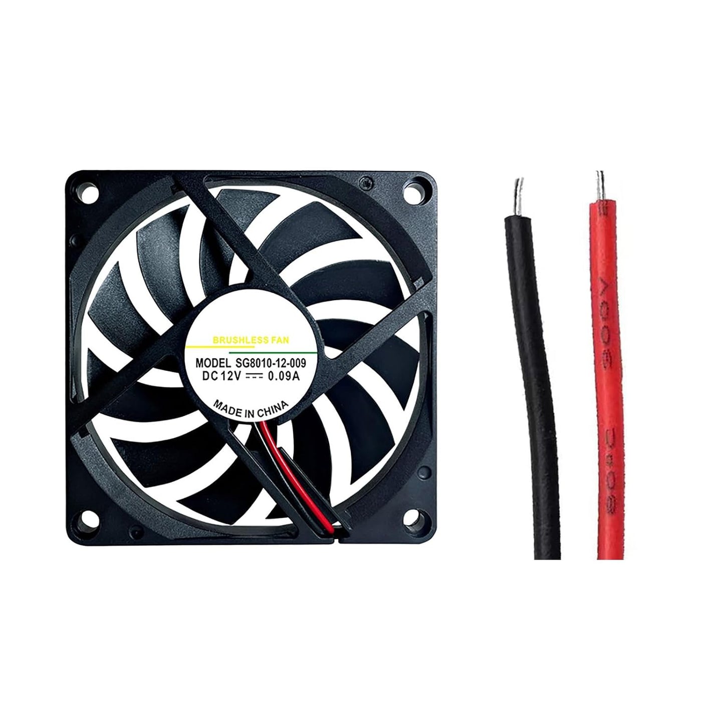DUJVCZB 80mm SG8010-12-009 12V 8010 8CM 80mm 10mm Fan DIY Ventilation Exhaust Projects Brushless DC Cooling Fans x Air