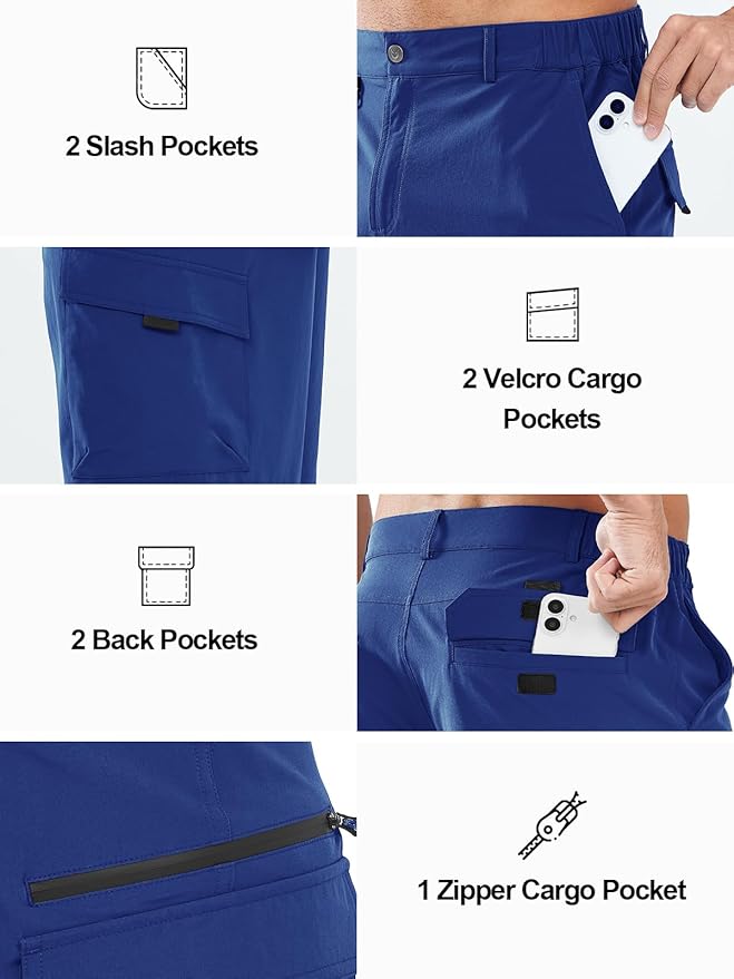 NORTHYARD Men's Cargo Hiking Shorts 9" Lightweight Outdoor Tactical Work Camping Sport Golf Casual Travel Fishing Multipocket